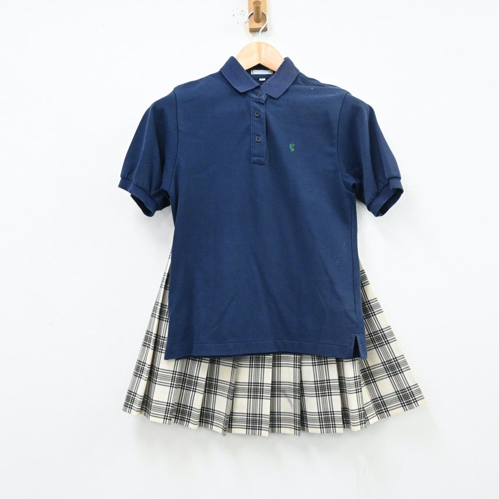 【中古】東京都 中央大学杉並高等学校 女子制服 3点（シャツ・シャツ・スカート）sf012231