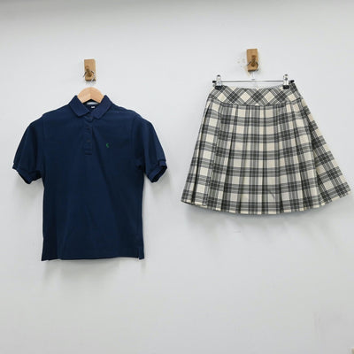 【中古】東京都 中央大学杉並高等学校 女子制服 3点（シャツ・シャツ・スカート）sf012231