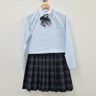 【中古】千葉県 二松学舎大学付属柏高等学校 女子制服 3点（シャツ・スカート）sf012241