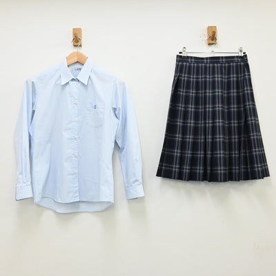 【中古】千葉県 二松学舎大学付属柏高等学校 女子制服 3点（シャツ・スカート）sf012243