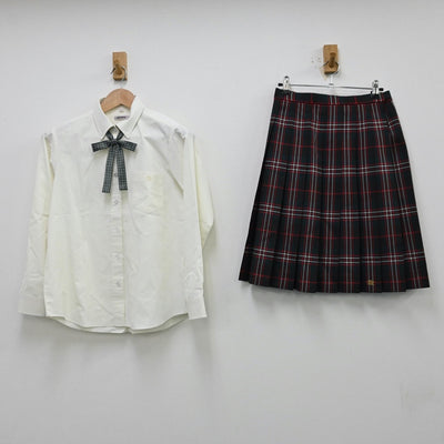 【中古】神奈川県 厚木北高等学校 女子制服 6点（ブレザー・シャツ・ニット・スカート）sf012249