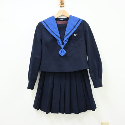 【中古】大阪府 夕陽丘高等学校 女子制服 4点（セーラー服・スカート）sf012255