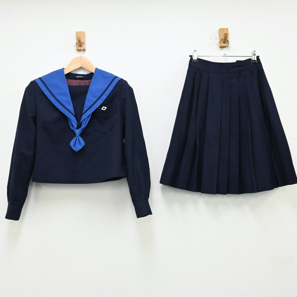 【中古】大阪府 夕陽丘高等学校 女子制服 4点（セーラー服・スカート）sf012255