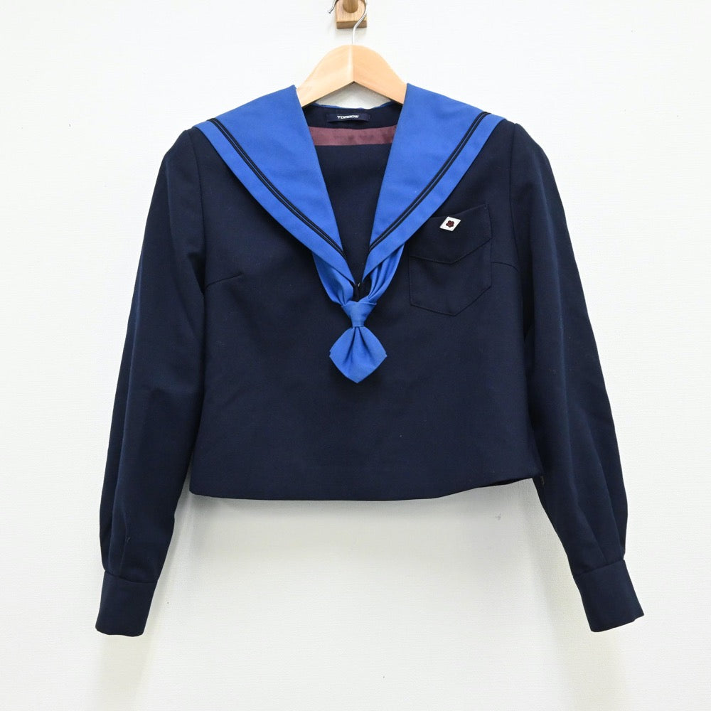 【中古】大阪府 夕陽丘高等学校 女子制服 4点（セーラー服・スカート）sf012255