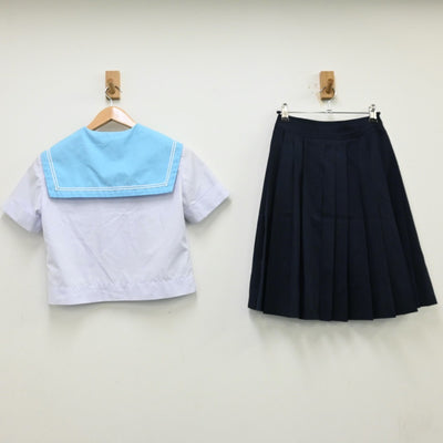 【中古】大阪府 夕陽丘高等学校 女子制服 4点（セーラー服・スカート）sf012256