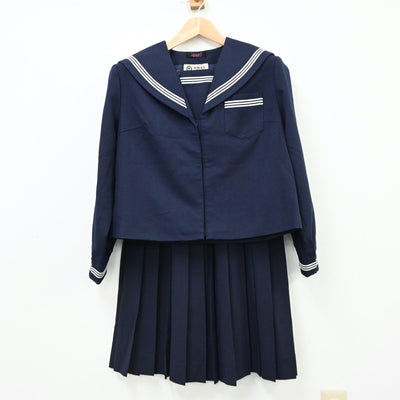 【中古】富山県 芳野中学校 女子制服 3点（セーラー服・スカート・スカート）sf012257