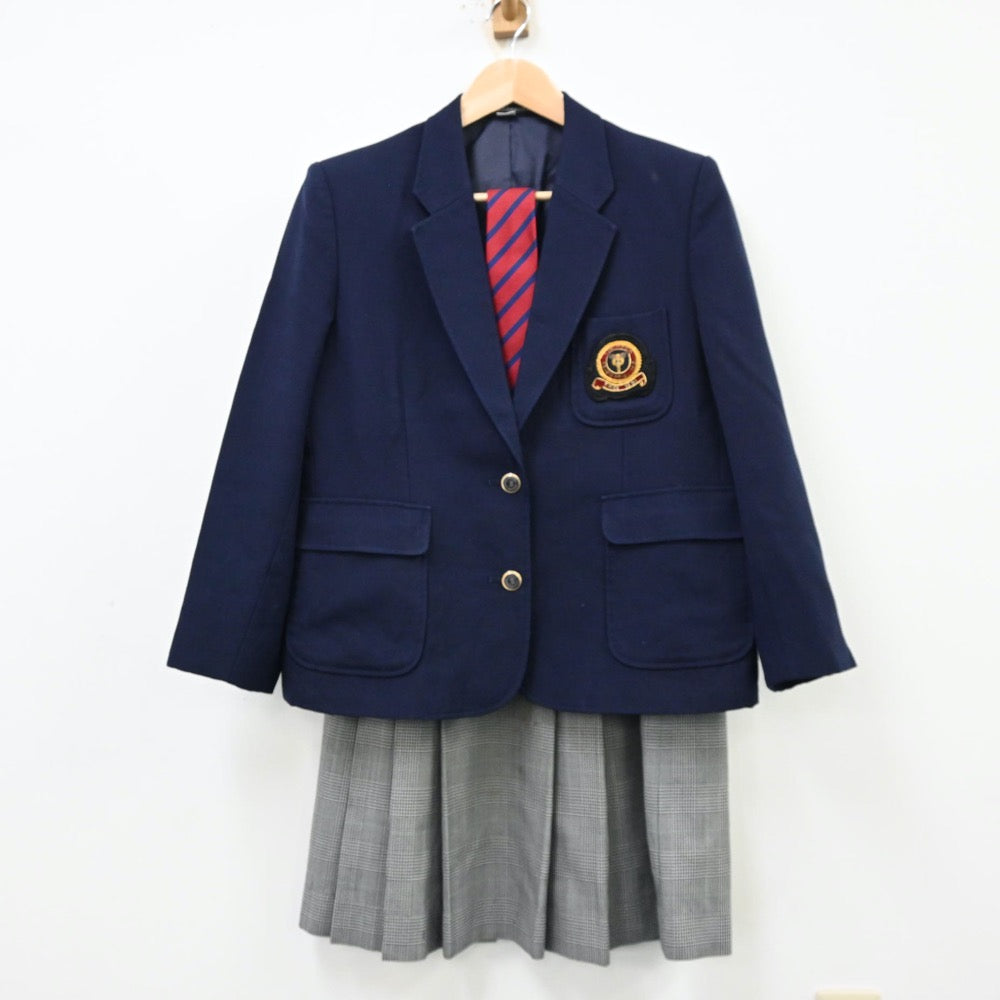 【中古】富山県 高岡商業高等学校 女子制服 3点（ブレザー・スカート）sf012258