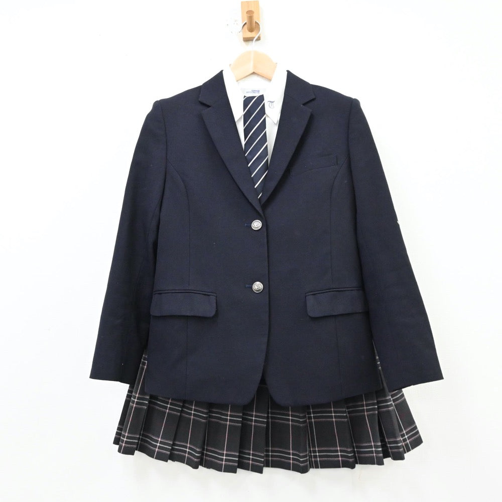 【中古】宮城県 富谷高等学校 女子制服 5点（ブレザー・シャツ・ニット・スカート）sf012260