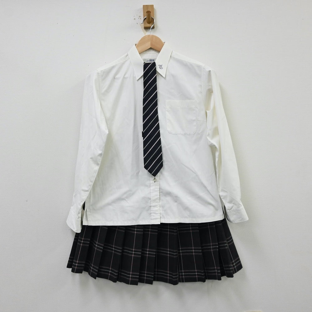 【中古】宮城県 富谷高等学校 女子制服 5点（ブレザー・シャツ・ニット・スカート）sf012260