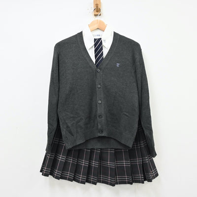 【中古】宮城県 富谷高等学校 女子制服 5点（ブレザー・シャツ・ニット・スカート）sf012260