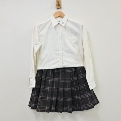 【中古】宮城県 富谷高等学校 女子制服 2点（シャツ・スカート）sf012261