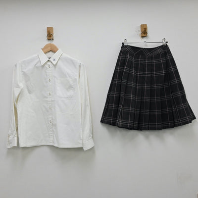 【中古】宮城県 富谷高等学校 女子制服 2点（シャツ・スカート）sf012261