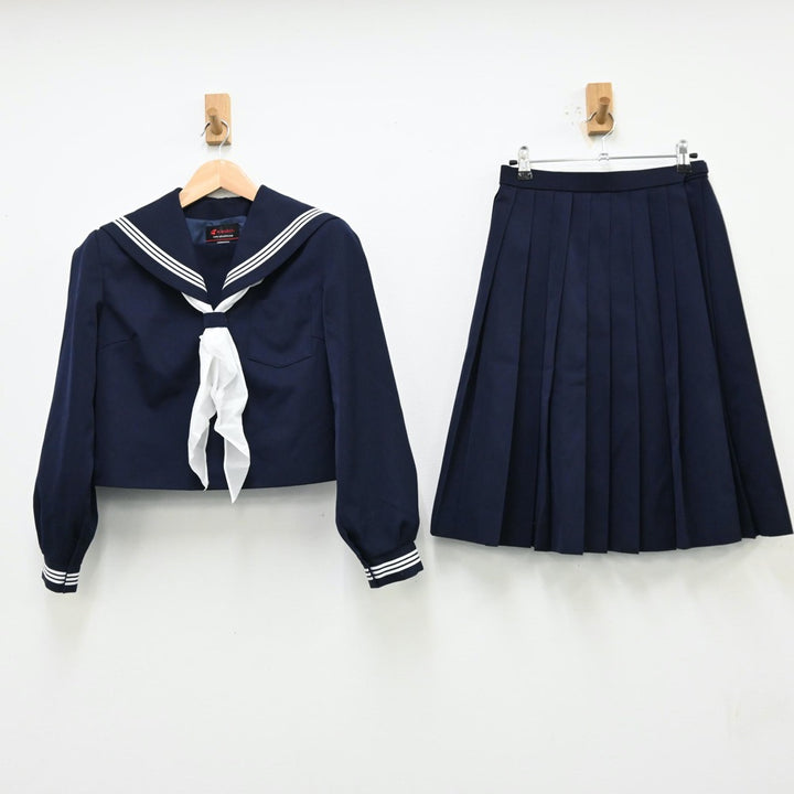 中古】福島県 西郷村第一中学校 女子制服 5点 (セーラー服