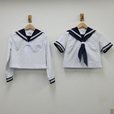 【中古】福島県 表郷中学校 女子制服 3点（セーラー服）sf012263