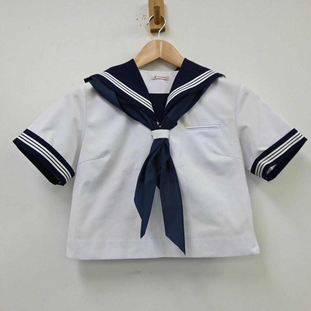 【中古】福島県 表郷中学校 女子制服 3点（セーラー服）sf012263