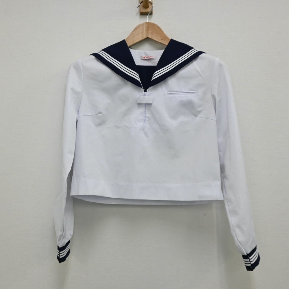 【中古】福島県 表郷中学校 女子制服 3点（セーラー服）sf012263