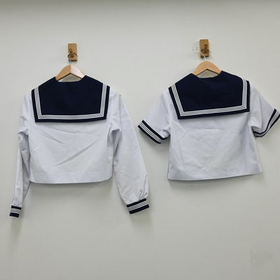 【中古】福島県 表郷中学校 女子制服 3点（セーラー服）sf012263