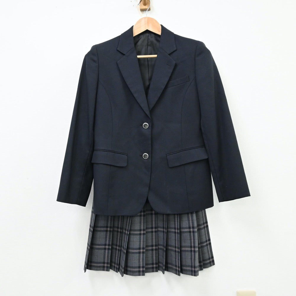 【中古】東京都 小山田中学校 女子制服 3点（ブレザー・ニット・スカート）sf012265