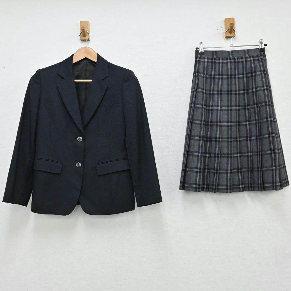 【中古】東京都 小山田中学校 女子制服 3点（ブレザー・ニット・スカート）sf012265