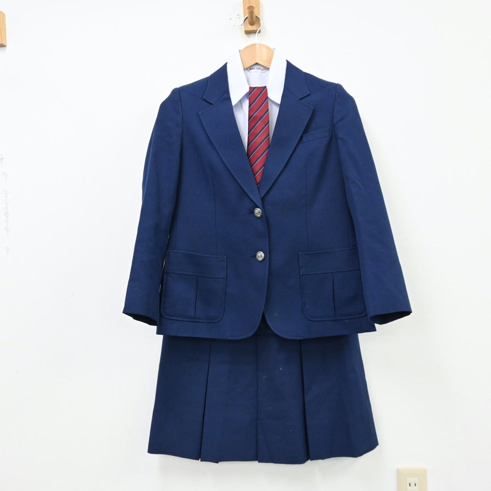 【中古】兵庫県 太山寺中学校 女子制服 5点（ブレザー・シャツ・ベスト・スカート）sf012266