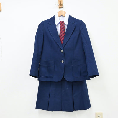 【中古】兵庫県 太山寺中学校 女子制服 5点（ブレザー・シャツ・ベスト・スカート）sf012266