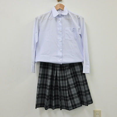 【中古】兵庫県 太山寺中学校 女子制服 3点（シャツ・ニット・スカート）sf012267