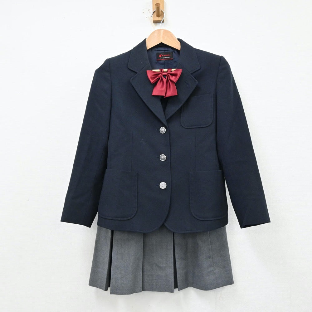 【中古】神奈川県 もえぎ野中学校 女子制服 4点（ブレザー・スカート）sf012269