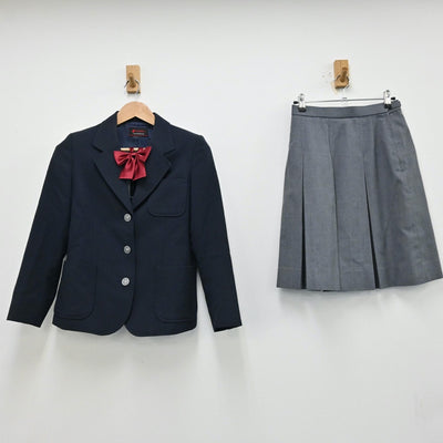 【中古】神奈川県 もえぎ野中学校 女子制服 4点（ブレザー・スカート）sf012269