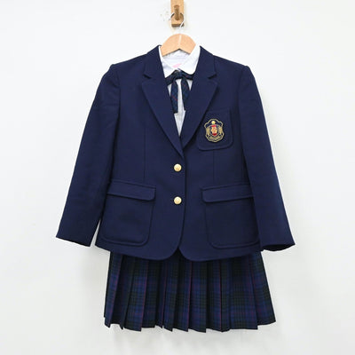 【中古】東京都 江戸川女子中学校 女子制服 6点（ブレザー・シャツ・ニット・スカート）sf012270