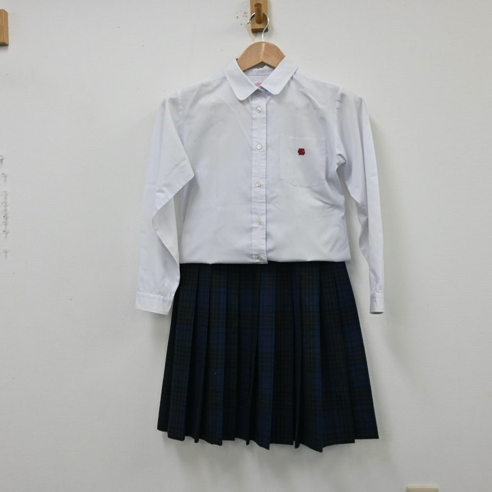 【中古】東京都 江戸川女子中学校 女子制服 3点（シャツ・スカート）sf012271