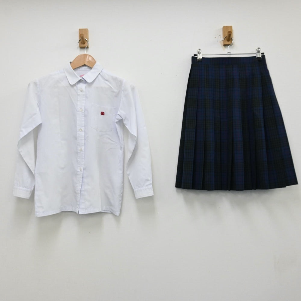 【中古】東京都 江戸川女子中学校 女子制服 3点（シャツ・スカート）sf012271