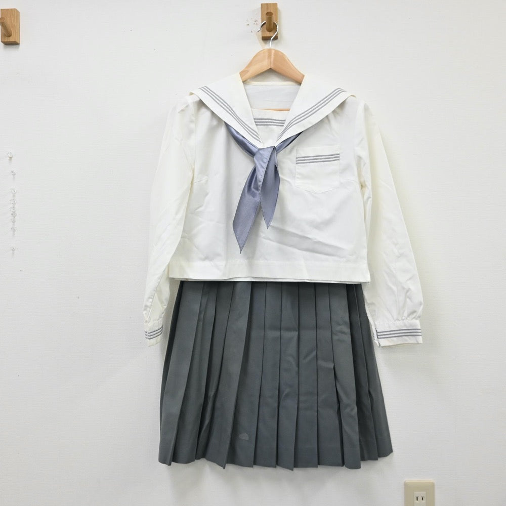 【中古】群馬県 樹徳高等学校 女子制服 5点（セーラー服・スカート）sf012273