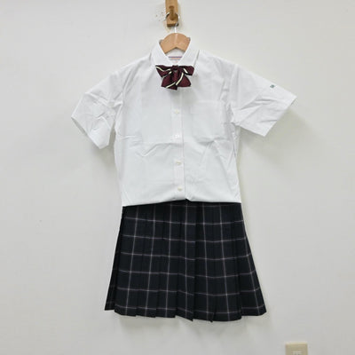 【中古】埼玉県 栄東高等学校 女子制服 4点（シャツ・ベスト・スカート）sf012280