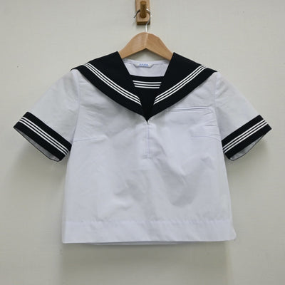 【中古】静岡県 西中学校 女子制服 2点（セーラー服・スカート）sf012286