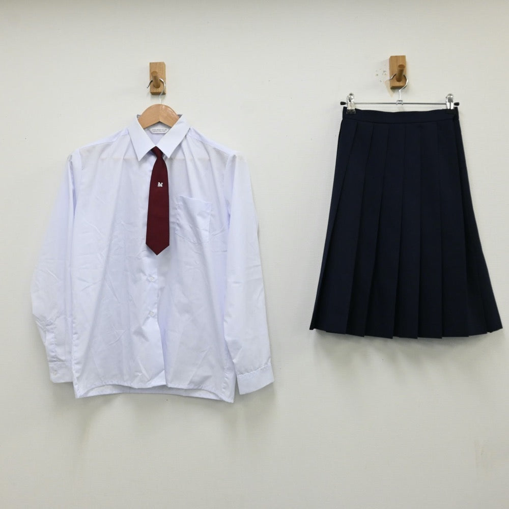 【中古】神奈川県 中原中学校 女子制服 6点（ブレザー・シャツ・ベスト・スカート）sf012288