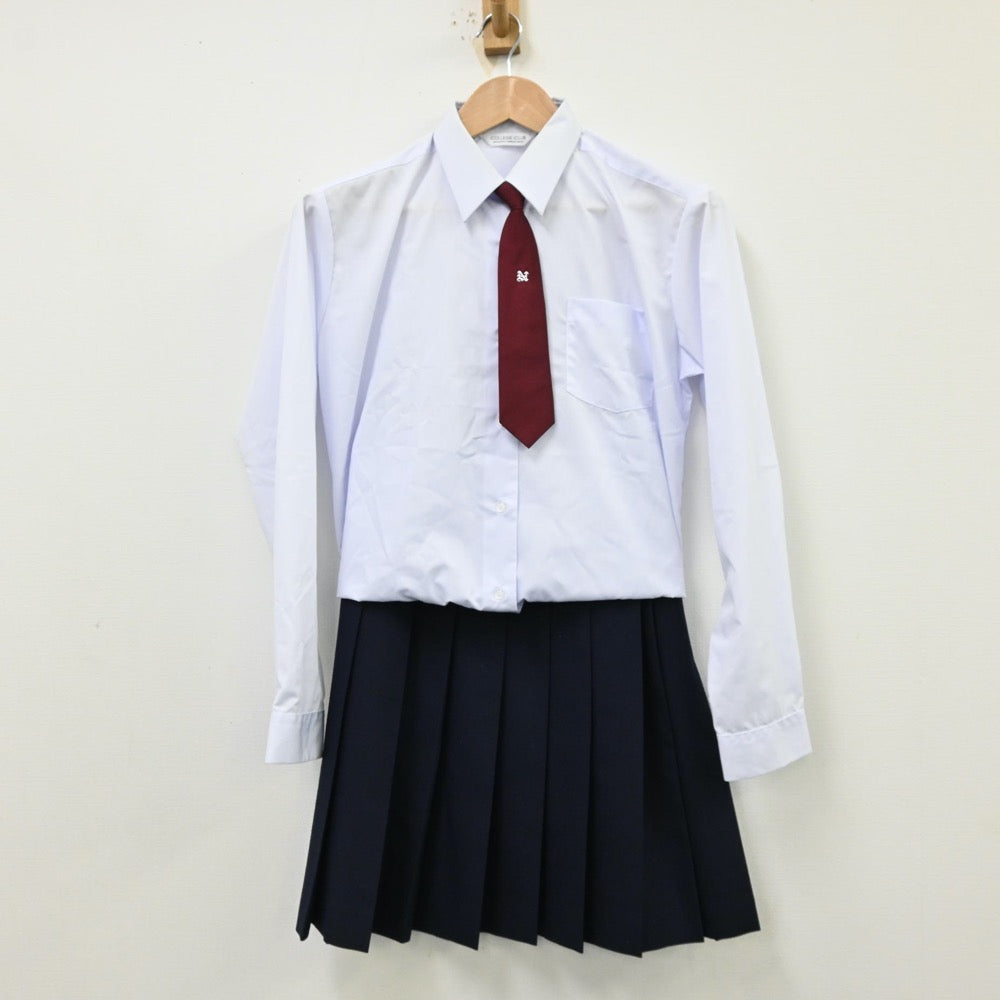 【中古】神奈川県 中原中学校 女子制服 5点（ブレザー・シャツ・ベスト・スカート）sf012289