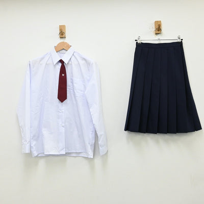 【中古】神奈川県 中原中学校 女子制服 5点（ブレザー・シャツ・ベスト・スカート）sf012289