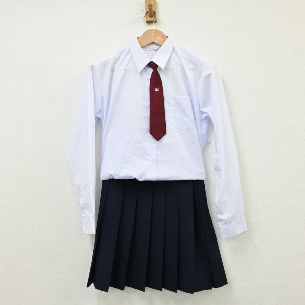 【中古】神奈川県 中原中学校 女子制服 5点（ブレザー・シャツ・ベスト・スカート）sf012290