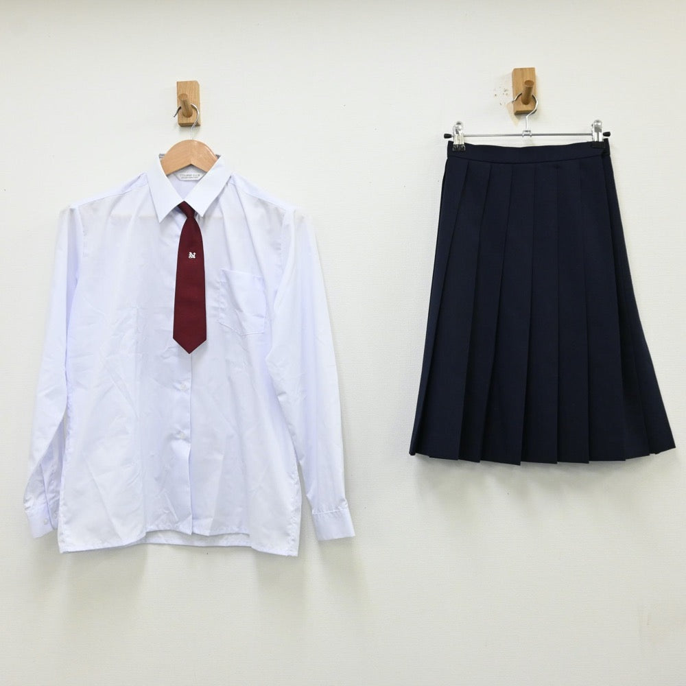 【中古】神奈川県 中原中学校 女子制服 5点（ブレザー・シャツ・ベスト・スカート）sf012290