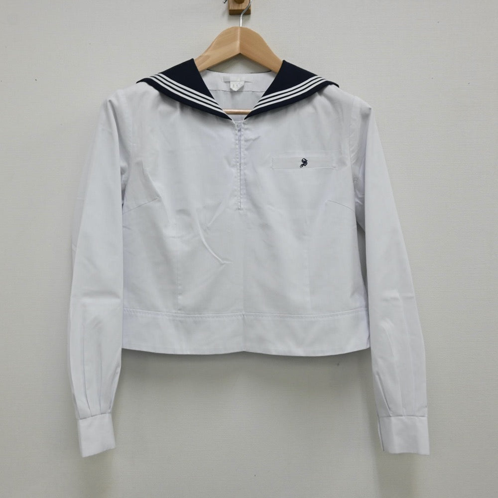 【中古】広島県 広島山陽学園山陽高等学校 女子制服 3点（セーラー服・ジャンパースカート）sf012294