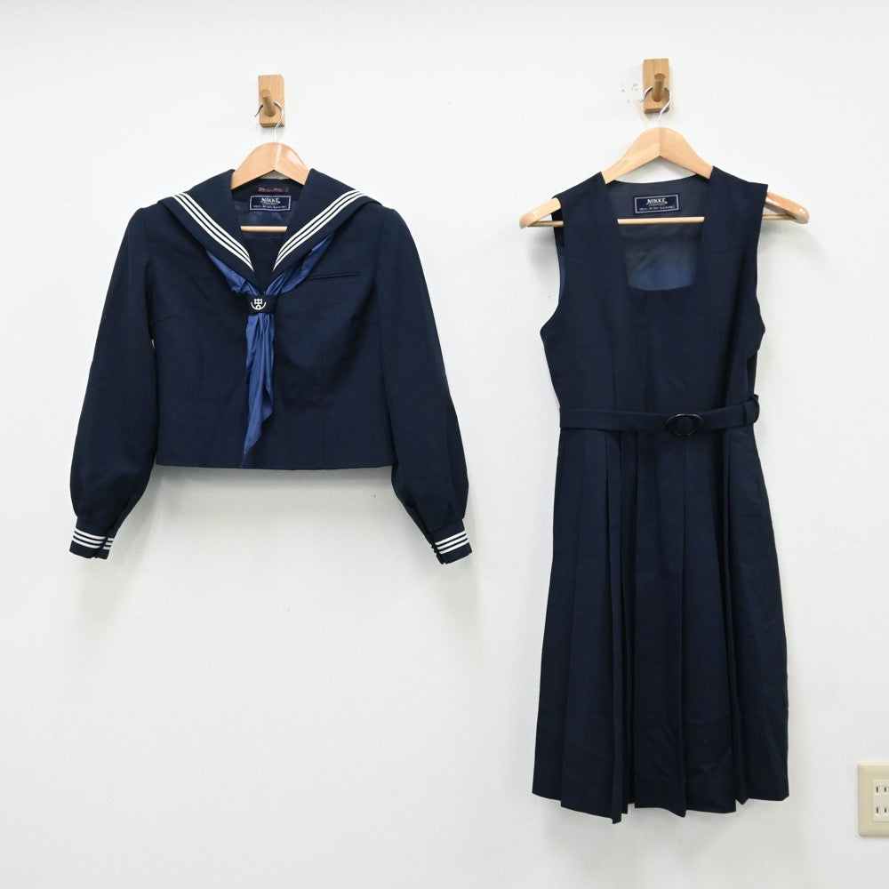 中古制服】東京都 江東区立深川第六中学校 女子制服 3点（セーラー服・ジャンパースカート）sf012295【リサイクル学生服】 | 中古制服通販パレイド