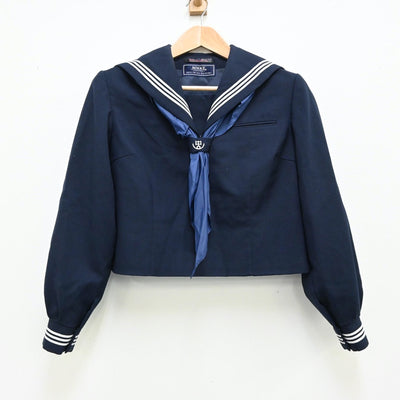 【中古】東京都 江東区立深川第六中学校 女子制服 3点（セーラー服・ジャンパースカート）sf012295