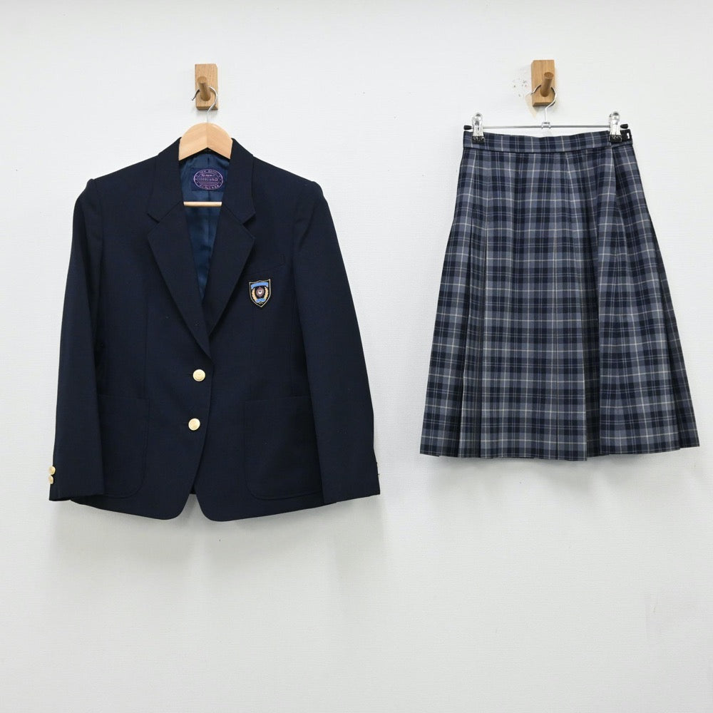 【中古】大阪府 楠葉西中学校 女子制服 2点（ブレザー・スカート）sf012298