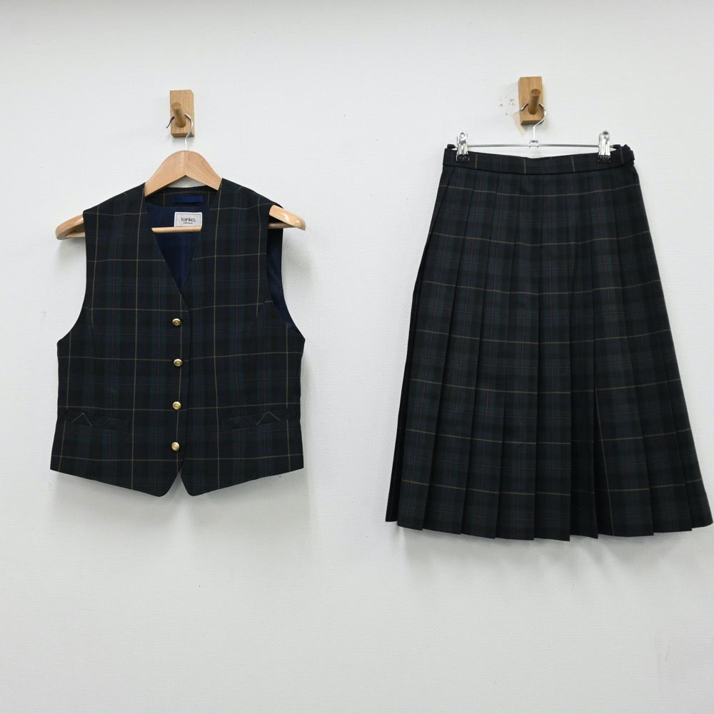 【中古】北海道 札幌市立星置中学校 女子制服 3点（ブレザー・ベスト・スカート）sf012301