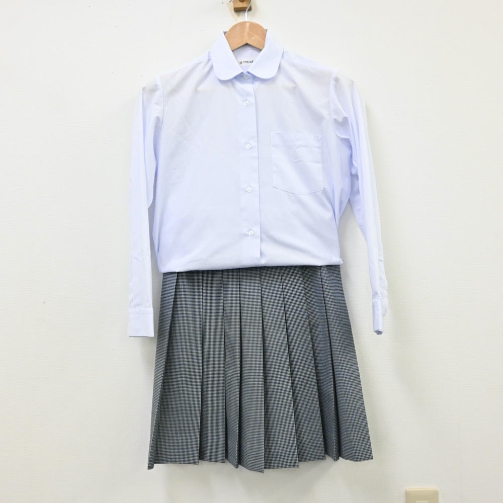 【中古】栃木県 宇都宮市立陽東中学校 女子制服 3点（ベスト・シャツ・スカート）sf012307