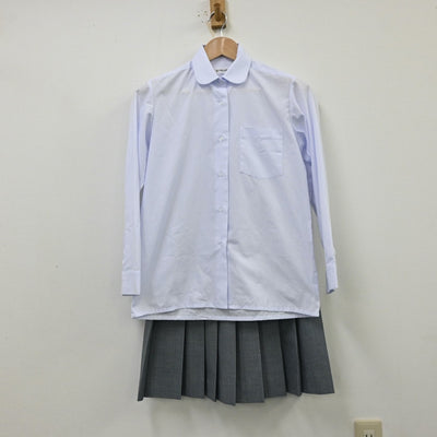 【中古】栃木県 宇都宮市立陽東中学校 女子制服 3点（ベスト・シャツ・スカート）sf012307