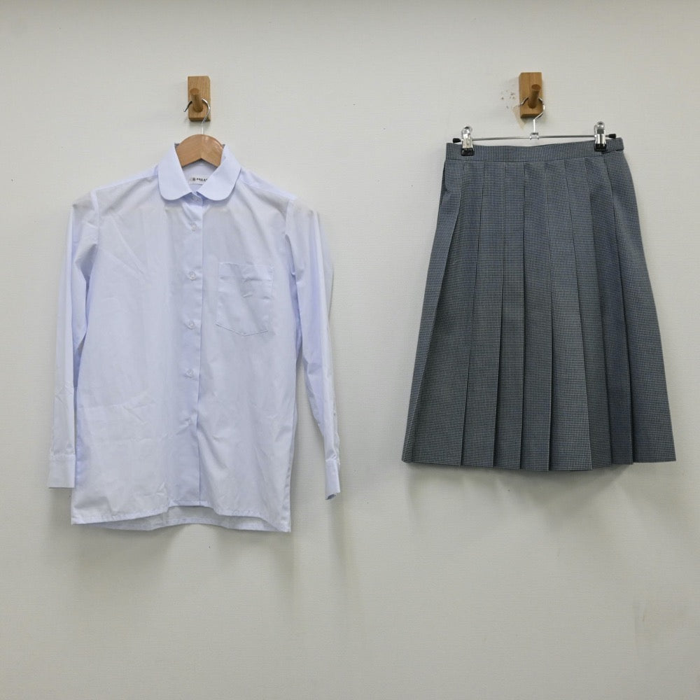 【中古】栃木県 宇都宮市立陽東中学校 女子制服 3点（ベスト・シャツ・スカート）sf012307