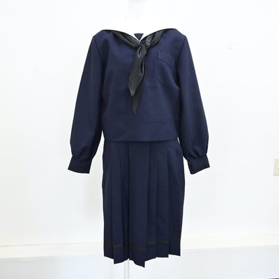 【中古】東京都 成女学園高等学校 女子制服 4点（セーラー服・ジャンパースカート・ベスト）sf012309