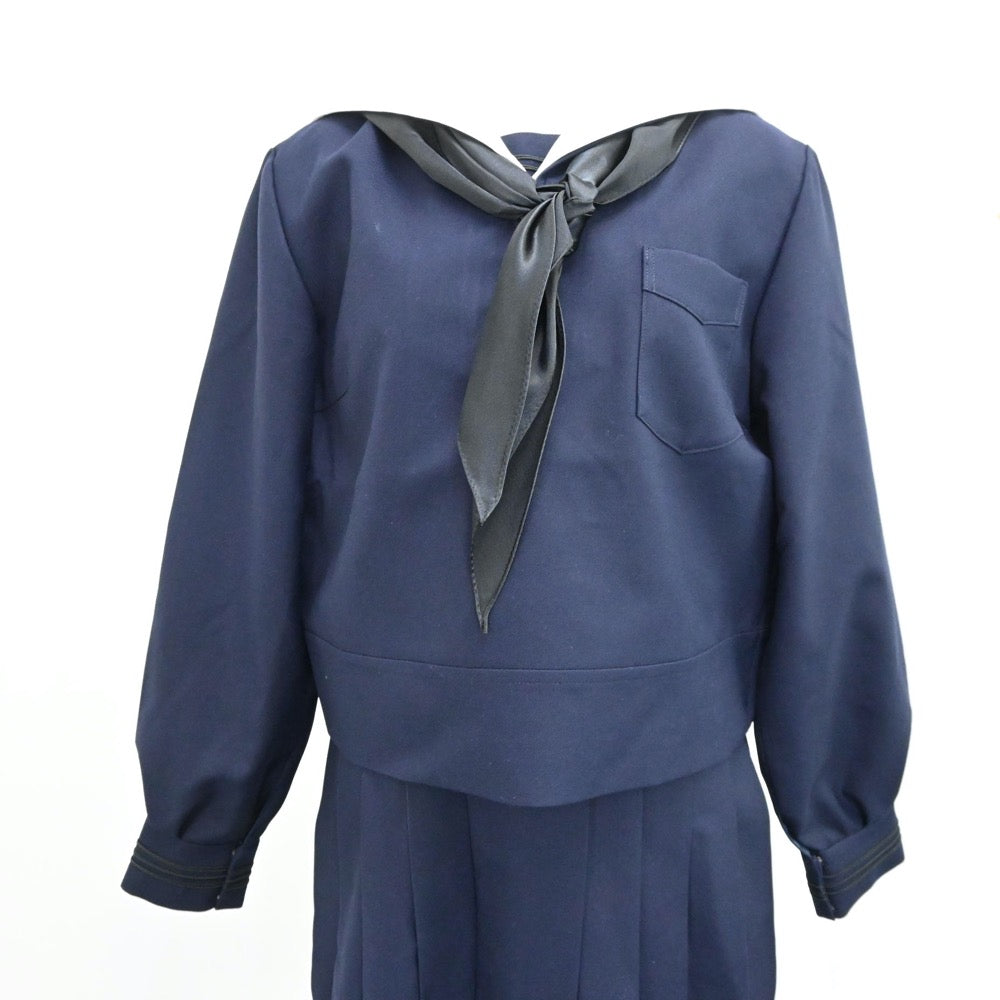 【中古】東京都 成女学園高等学校 女子制服 4点（セーラー服・ジャンパースカート・ベスト）sf012309