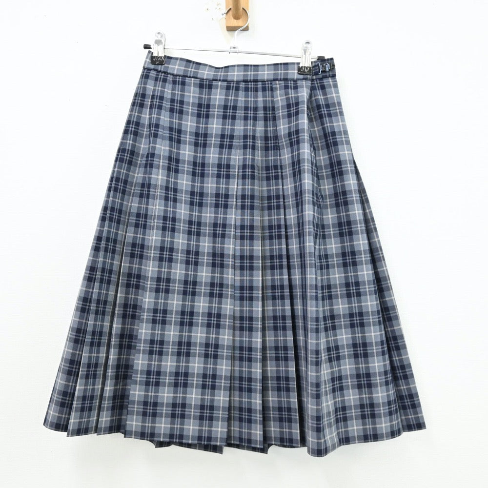 【中古】大阪府 楠葉西中学校 女子制服 2点（ニットベスト・スカート）sf012320